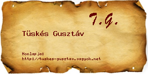 Tüskés Gusztáv névjegykártya