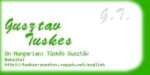 gusztav tuskes business card