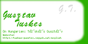 gusztav tuskes business card